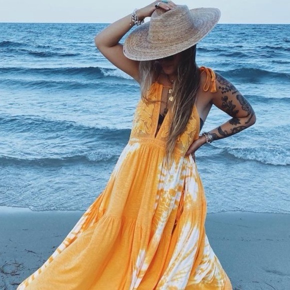 FREE PEOPLE BALI PALM BEACH MAXI DRESS - Picture 3 of 12